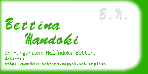 bettina mandoki business card